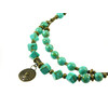 Exclusive necklace &quot;Prima donna&quot; Turquoise cube 10 mm