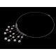 Эксклюзивное ожерелье "Аристократка" Жемчуг, Рубин грань 10-8-5 мм 