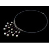 Exclusive necklace &quot;Aristocrat&quot; Pearls, ruby cut 10-8-5 mm