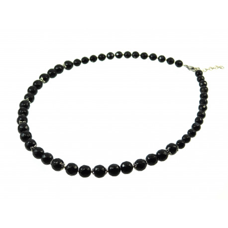 Эксклюзивное ожерелье "Дзейзи" Агат грань 8-10 мм. 