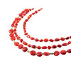 Exclusive necklace &quot;Dorofeya&quot; 3-row Coral