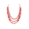 Exclusive necklace &quot;Dorofeya&quot; 3-row Coral