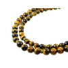 Exclusive necklace &quot;Rome&quot; Tiger&#039;s eye 2-row 12-14 mm. 