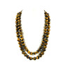 Exclusive necklace &quot;Rome&quot; Tiger&#039;s eye 2-row 12-14 mm. 