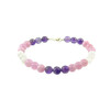 Exclusive bracelet Kunzite, Amethyst, Adular 6 mm