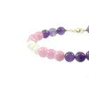 Exclusive bracelet Kunzite, Amethyst, Adular 6 mm