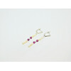 Exclusive earrings &quot;Yasmina&quot; Pearls, ruby facet