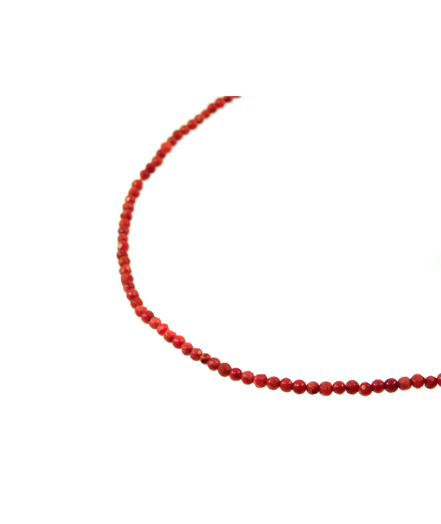 Coral facet necklace