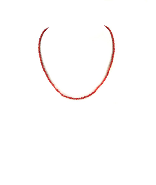 Coral facet necklace