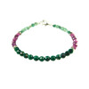 Exclusive bracelet &quot;Mix&quot; Malachite, Ruby, Emerald