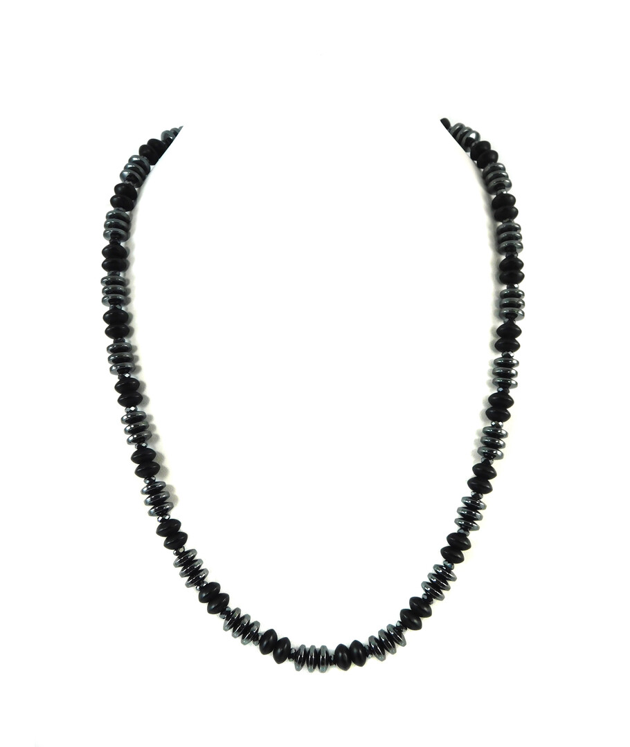 Exclusive necklace "Hematite luxury" Hematite, Shungite