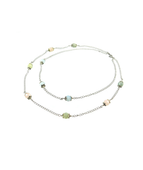 Exclusive necklace "Alice" Morganite facet