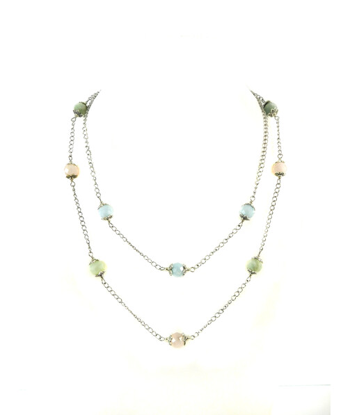 Exclusive necklace "Alice" Morganite facet