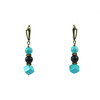 Exclusive earrings &quot;Marengo&quot; Turquoise, Shungite