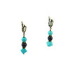 Exclusive earrings &quot;Marengo&quot; Turquoise, Shungite