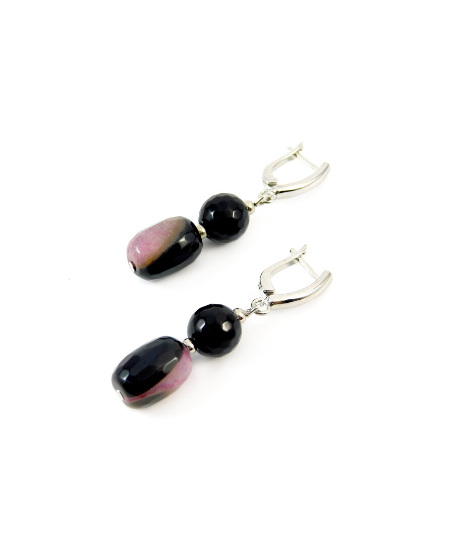 Exclusive earrings "Pink Agate"