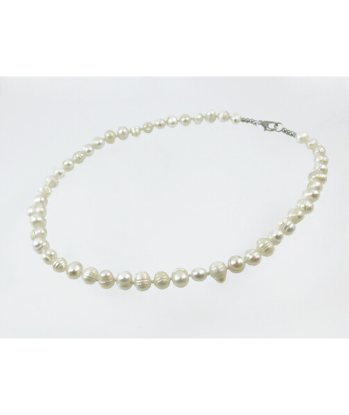 Necklace White pearls 8mm 47cm