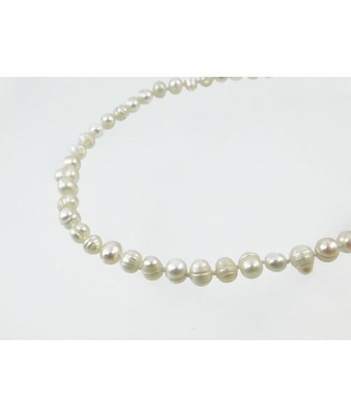 Necklace White pearls 8mm 47cm