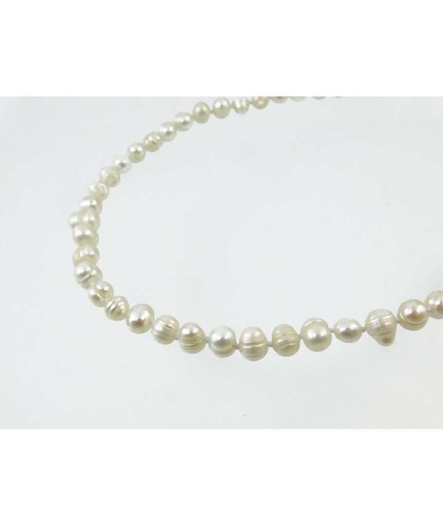 Necklace White pearls 8mm 47cm