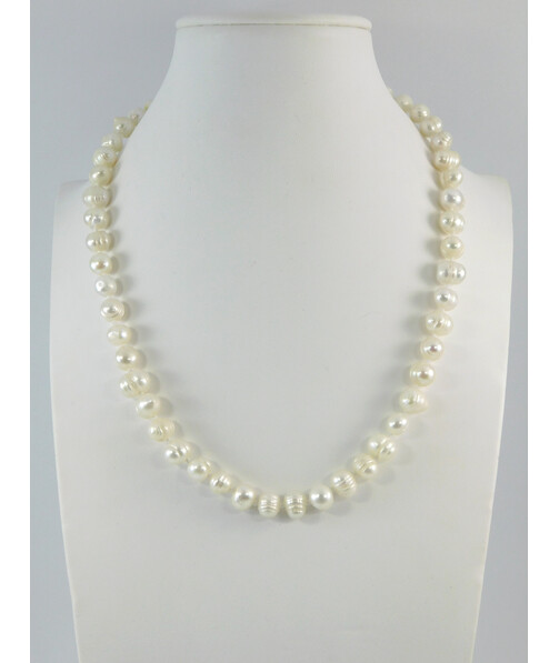 Necklace White pearls 8mm 47cm