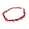 Coral tube red necklace