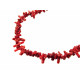 Ожерелье коралл трубочки красные