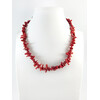 Coral tube red necklace