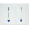 Exclusive Kyanite earrings, Pearls