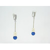 Exclusive Kyanite earrings, Pearls