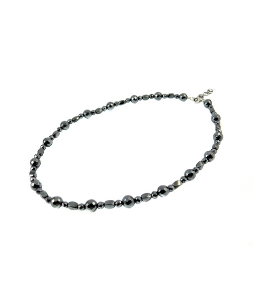 Exclusive necklace "Lauren" Hematite facet 