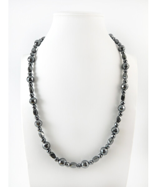 Exclusive necklace "Lauren" Hematite facet 