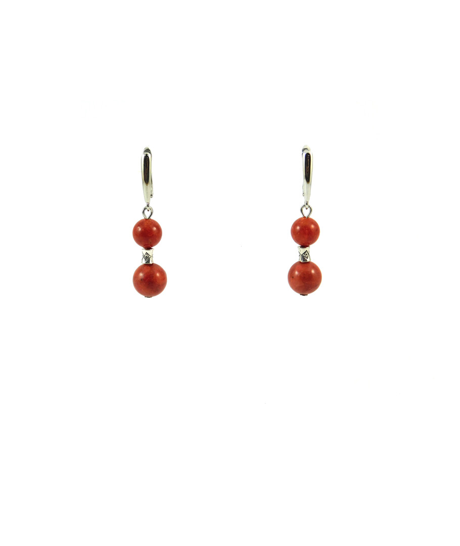 Exclusive earrings "Rosarina" Sponge coral