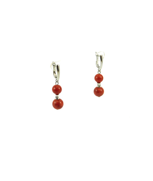 Exclusive earrings "Rosarina" Sponge coral