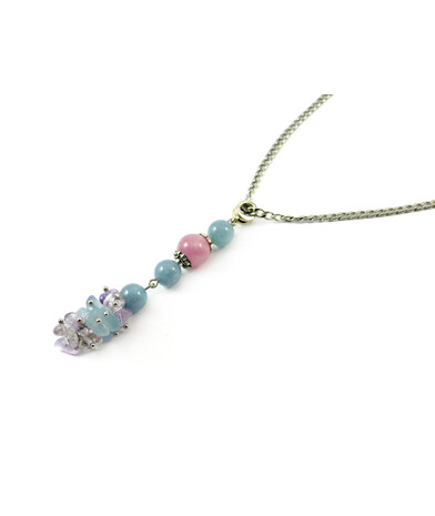 Exclusive pendant "Stylish" Aquamarine, Kunzite