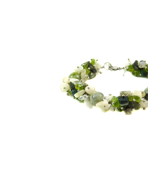 Exclusive bracelet "Lilac freshness" Jadeite