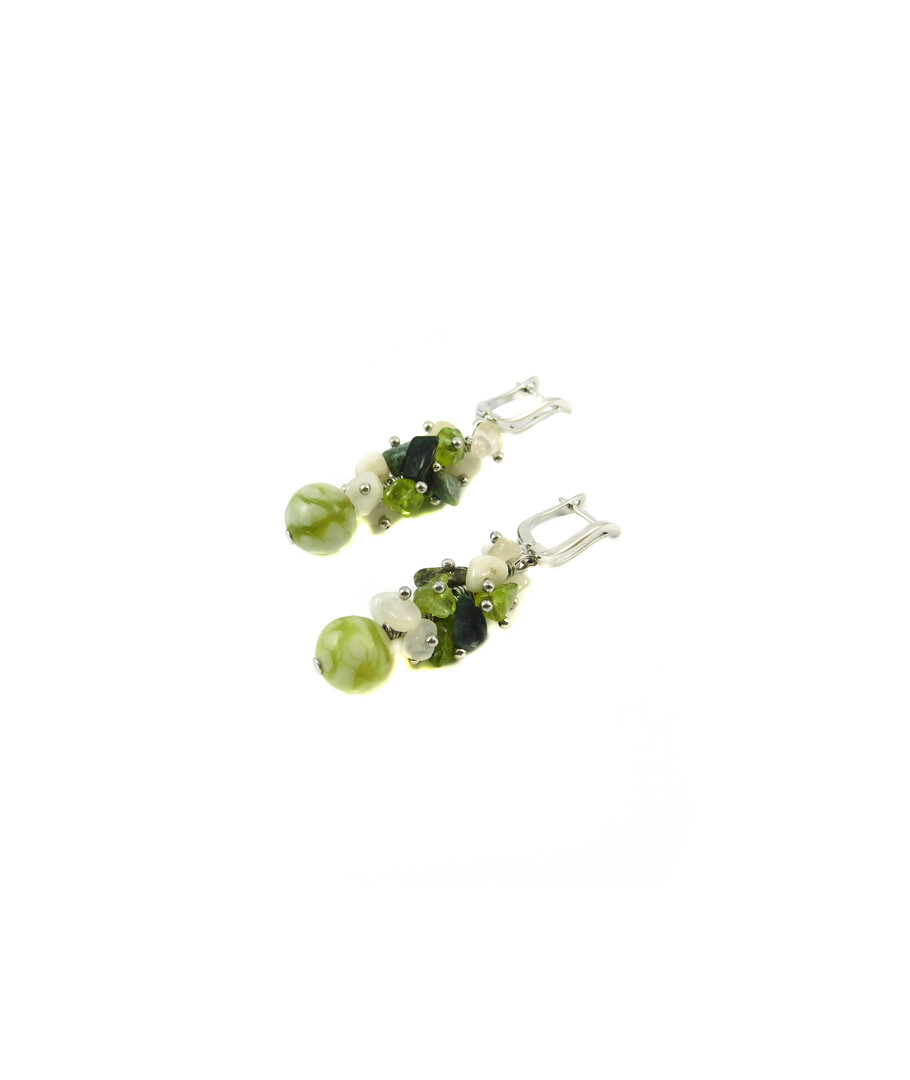 Exclusive earrings "Lilac freshness" Jadeite