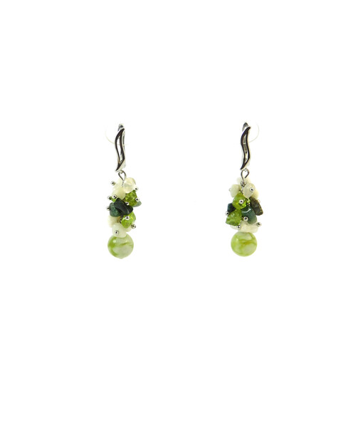 Exclusive earrings "Lilac freshness" Jadeite