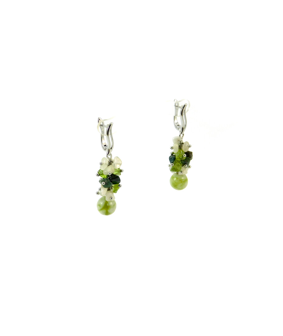 Exclusive earrings "Lilac freshness" Jadeite