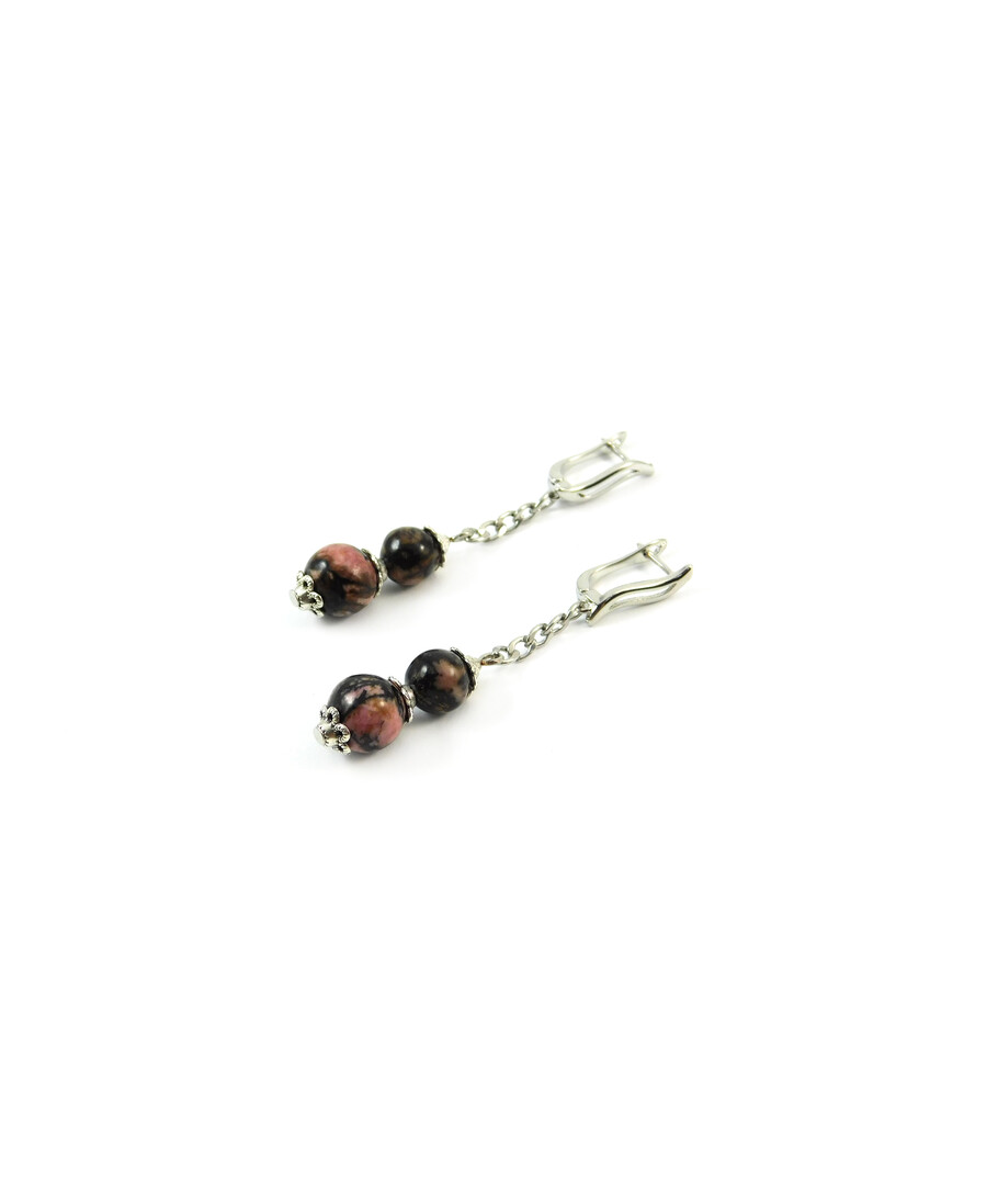 Exclusive earrings "Stylish" Rhodonite 