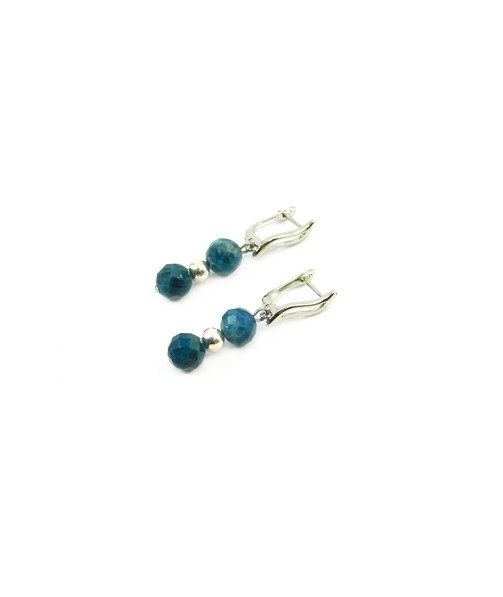 Exclusive earrings Apatite facet