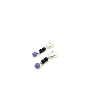 Exclusive earrings "Ethnic style" Quartz, Agate 