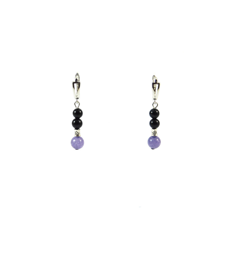 Exclusive earrings "Ethnic style" Quartz, Agate 