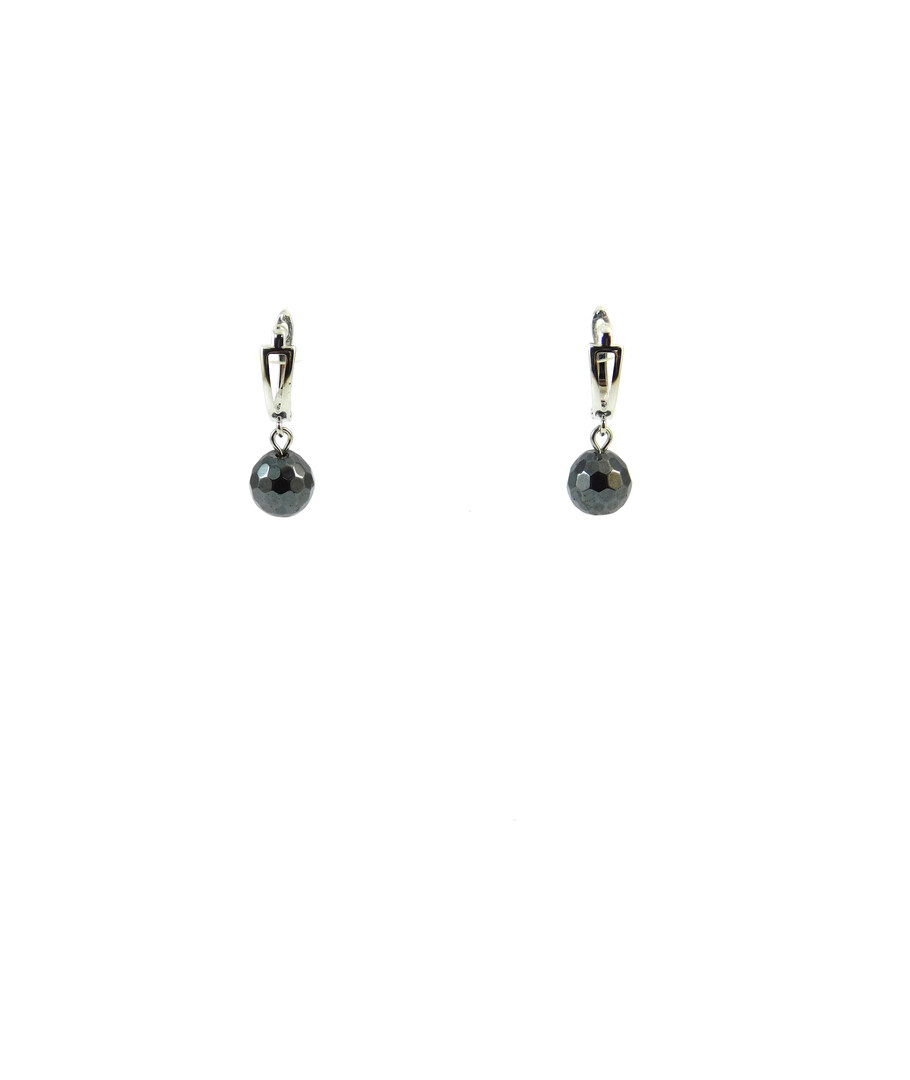 Exclusive earrings Hematite facet 