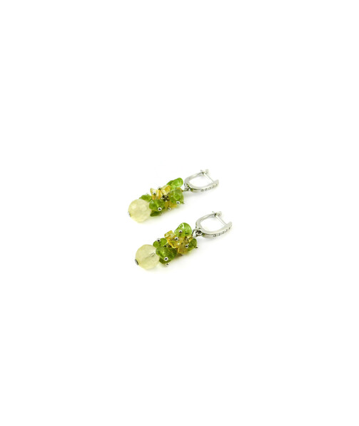 Exclusive earrings "Stylish" Citrine facet