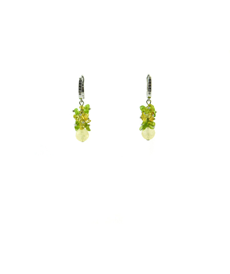 Exclusive earrings "Stylish" Citrine facet