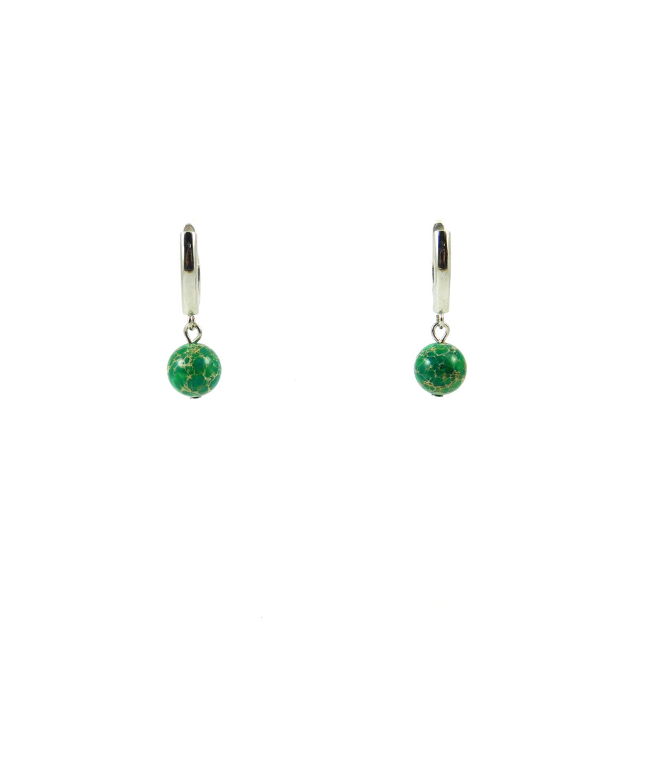 Exclusive Variscite earrings, sphere 