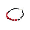 Necklace &quot;Black Dress&quot; Coral, Agate