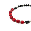 Necklace &quot;Black Dress&quot; Coral, Agate