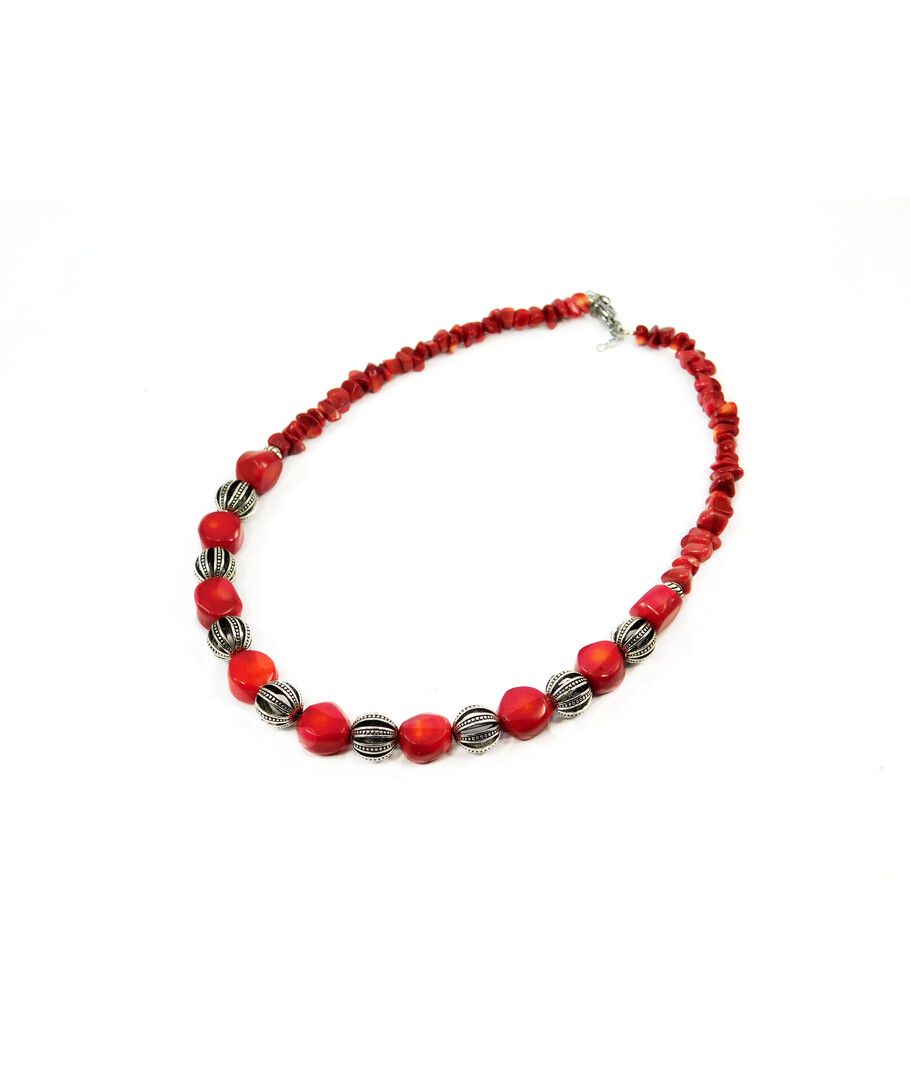 Exclusive necklace "Coral lace" Coral 