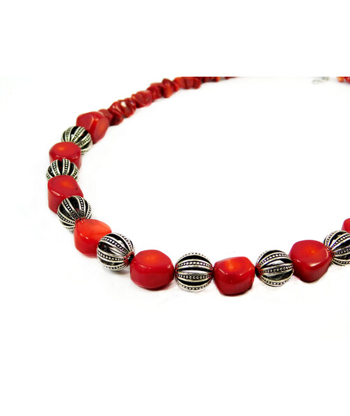 Exclusive necklace "Coral lace" Coral 